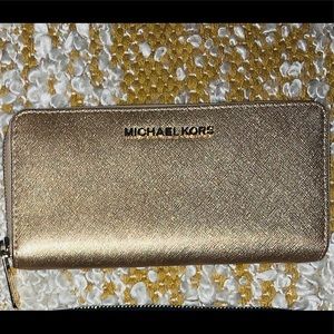 Michael Kors Gold Wallet & Coach Pink Wallet
